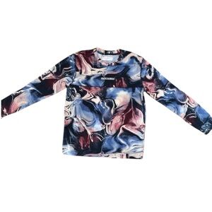 Abercrombie Marble Print Long Sleeve Shirt